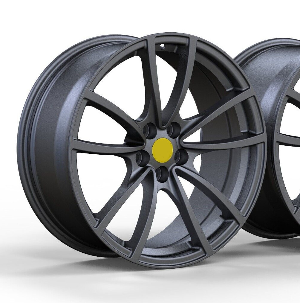 FN 209 - 19 Inch Aftermarket Forged Custom Made Gunmetal Grey Wheels Set Type for Ferrari F430 Scuderia