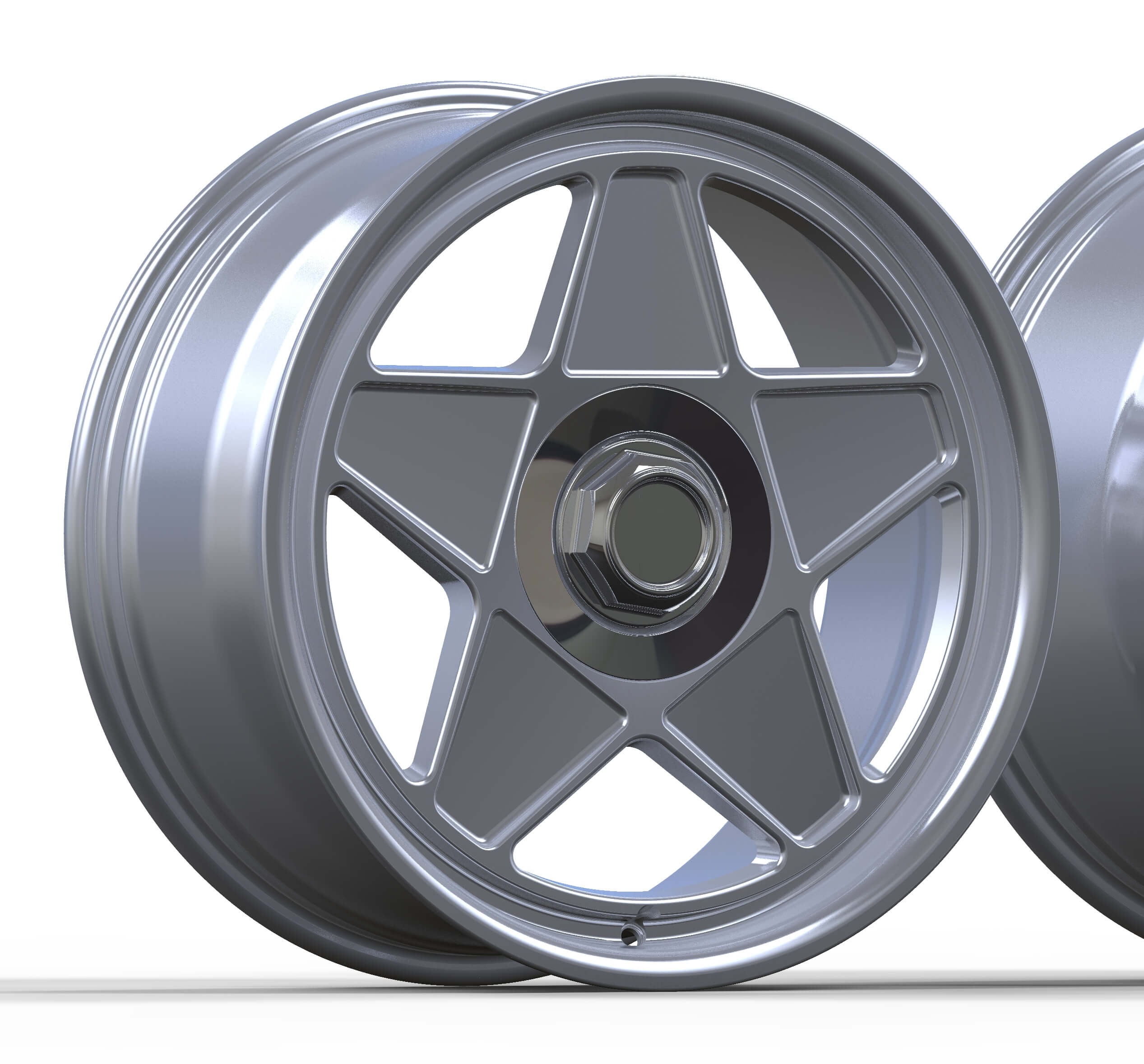 FT 206 - 17 Inch Aftermarket Forged Custom Made Wheels Set Type for Ferrari Testarossa Monodado